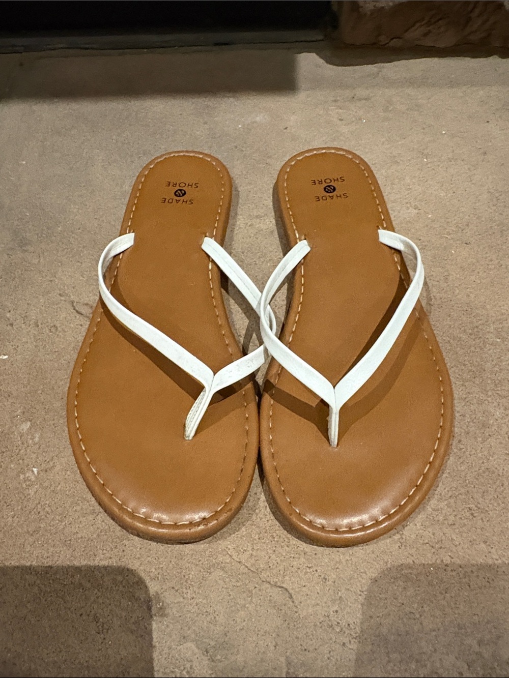 Target White Strap Tan Footbed Women's Sandals